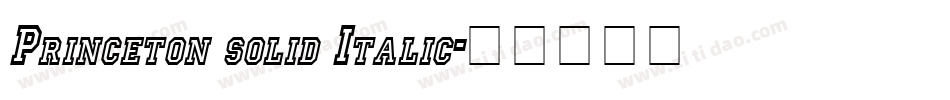 Princeton solid Italic字体转换